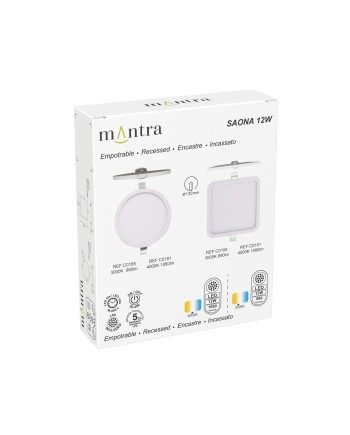 SAONA * DOWNLIGHT LED CUADRADO - 12W - 4000K